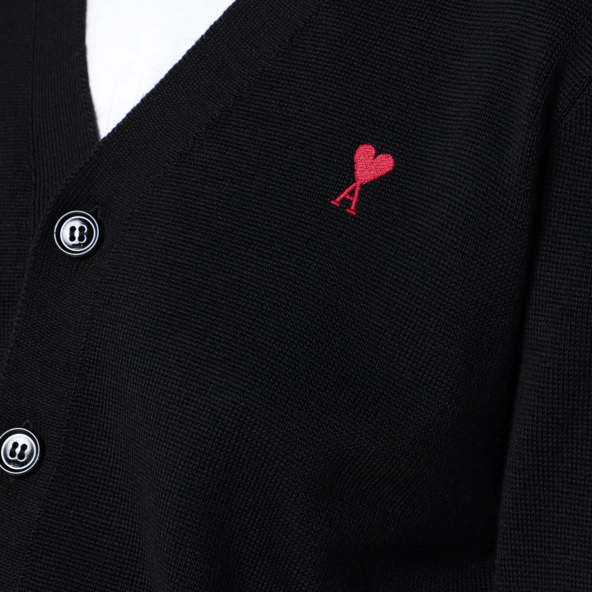 Cardigan Ami De Coeur noir en laine