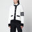 White cable-knit cardigan in wool