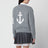 Light grey Anchor 4-Bar cardigan in wool