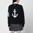Navyfarbener Anchor 4-Bar Cardigan aus Wolle