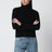Maglia dolcevita nera in cashmere e lana
