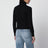 Maglia dolcevita nera in cashmere e lana