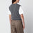Gilet grigio mélange in misto alpaca e lana
