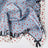 Roselline printed silk twill scarf 90x90 cm, light blue