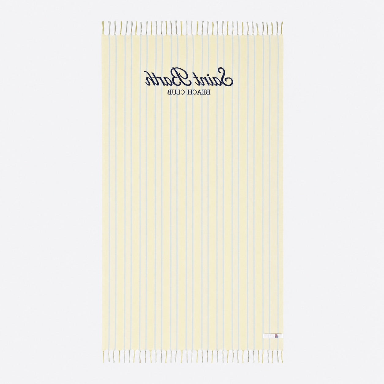 Striped Foutas Light Beach Towel with Logo