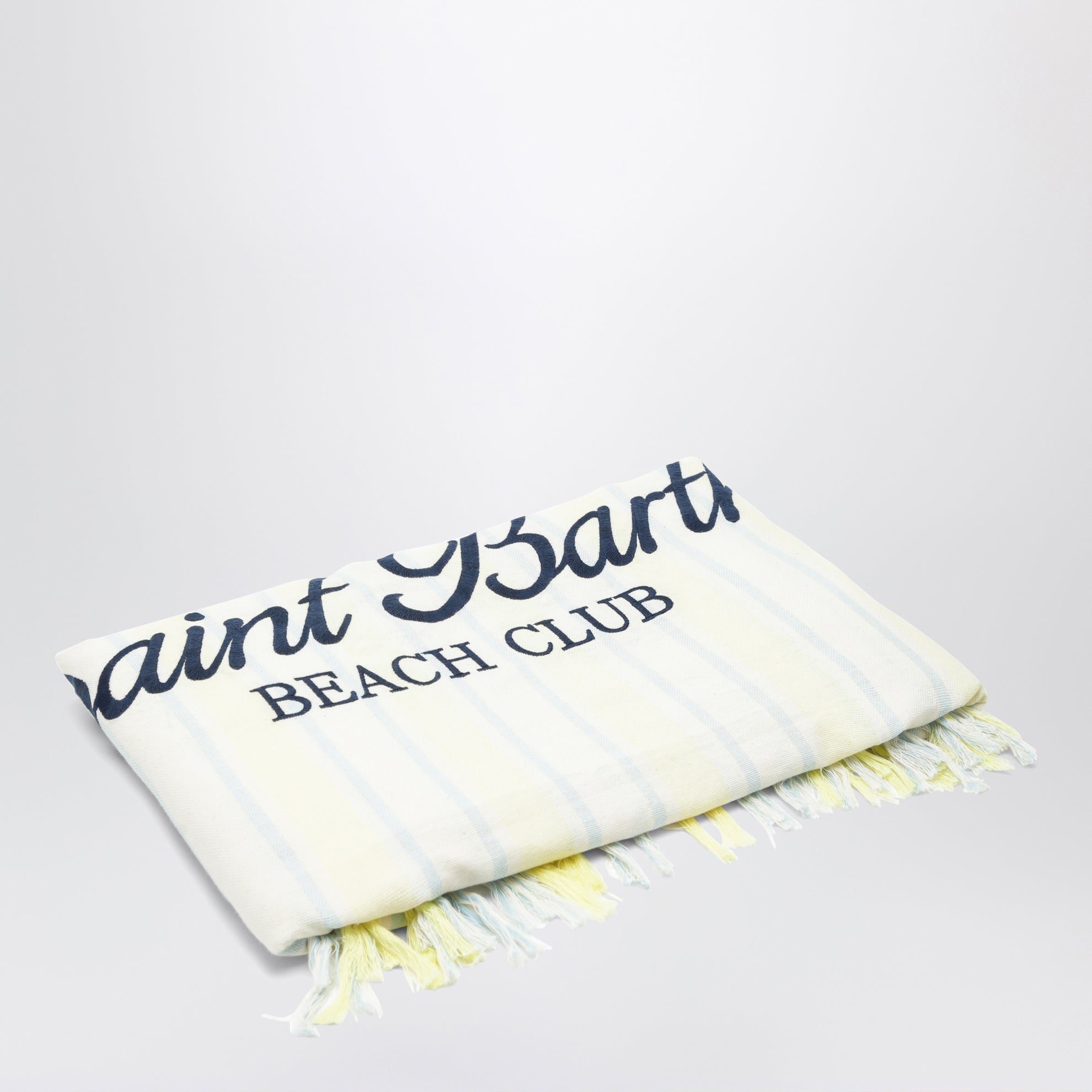Striped Foutas Light Beach Towel with Logo