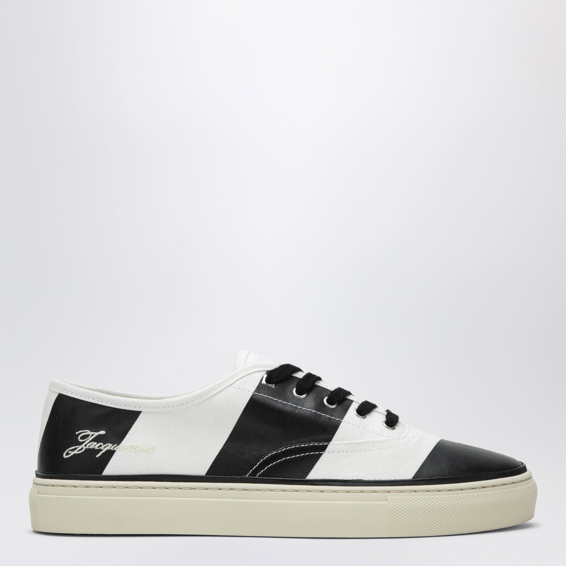 Sneakers Les Fefe in canvas bianco/nero