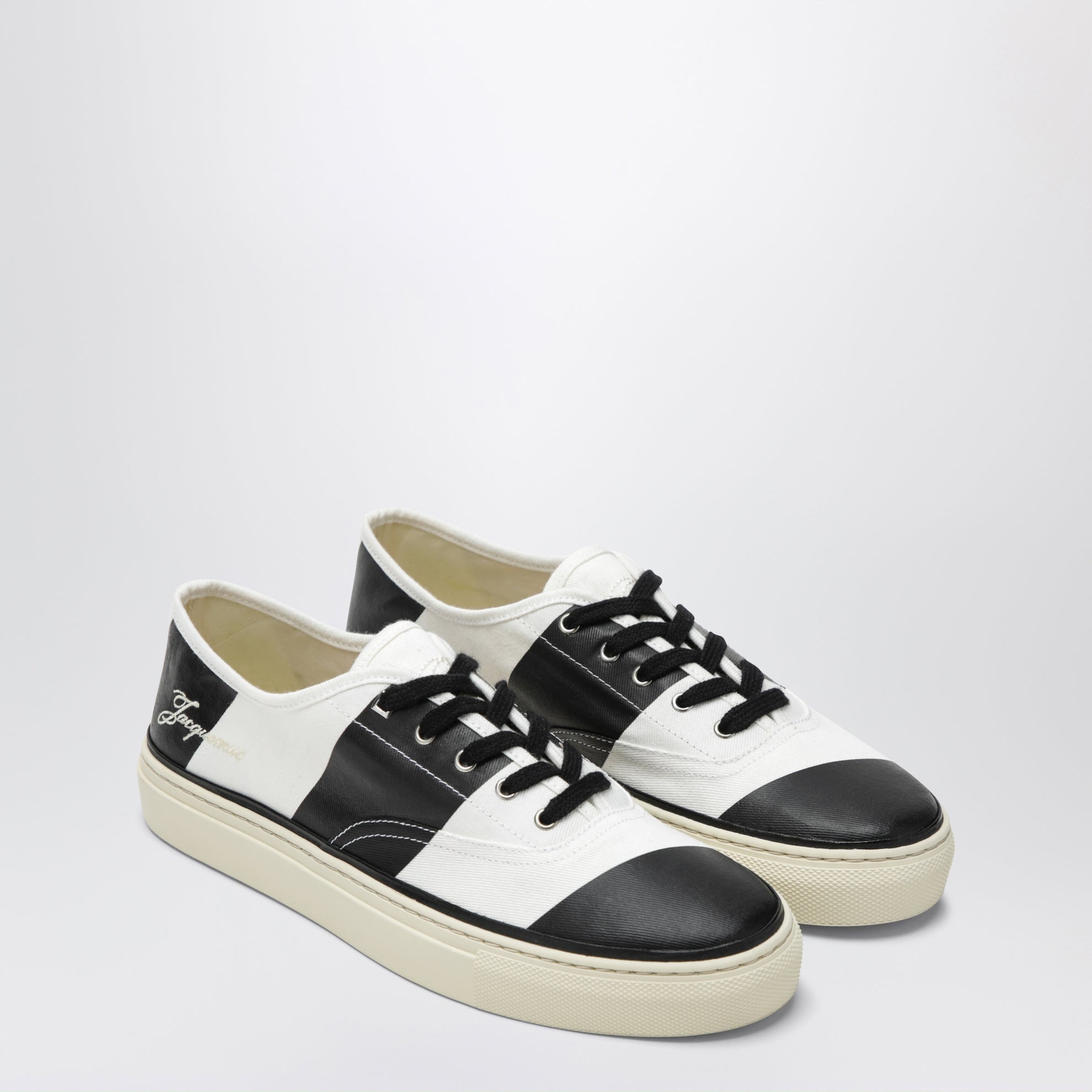 Sneakers Les Fefe in canvas bianco/nero