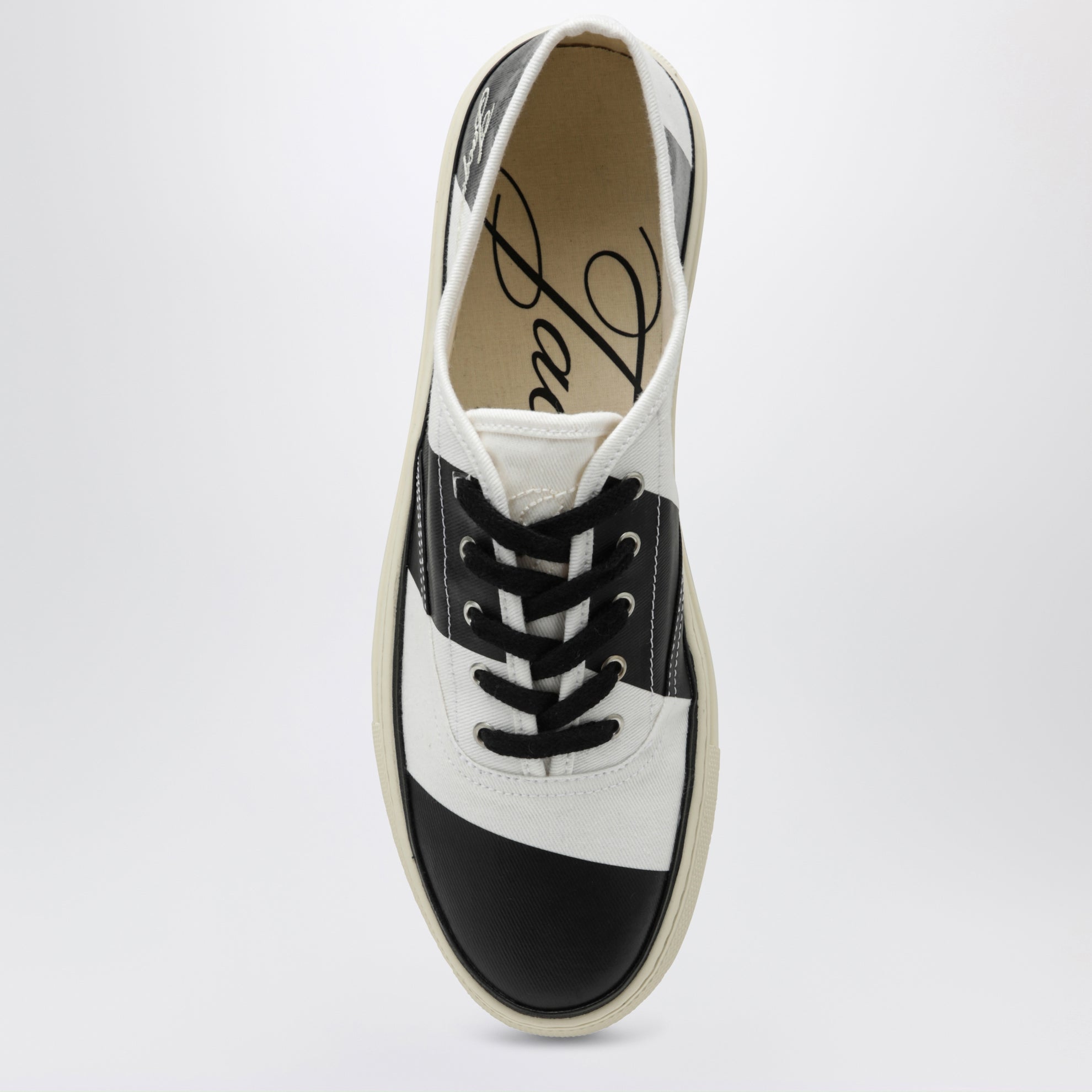 Sneakers Les Fefe in canvas bianco/nero