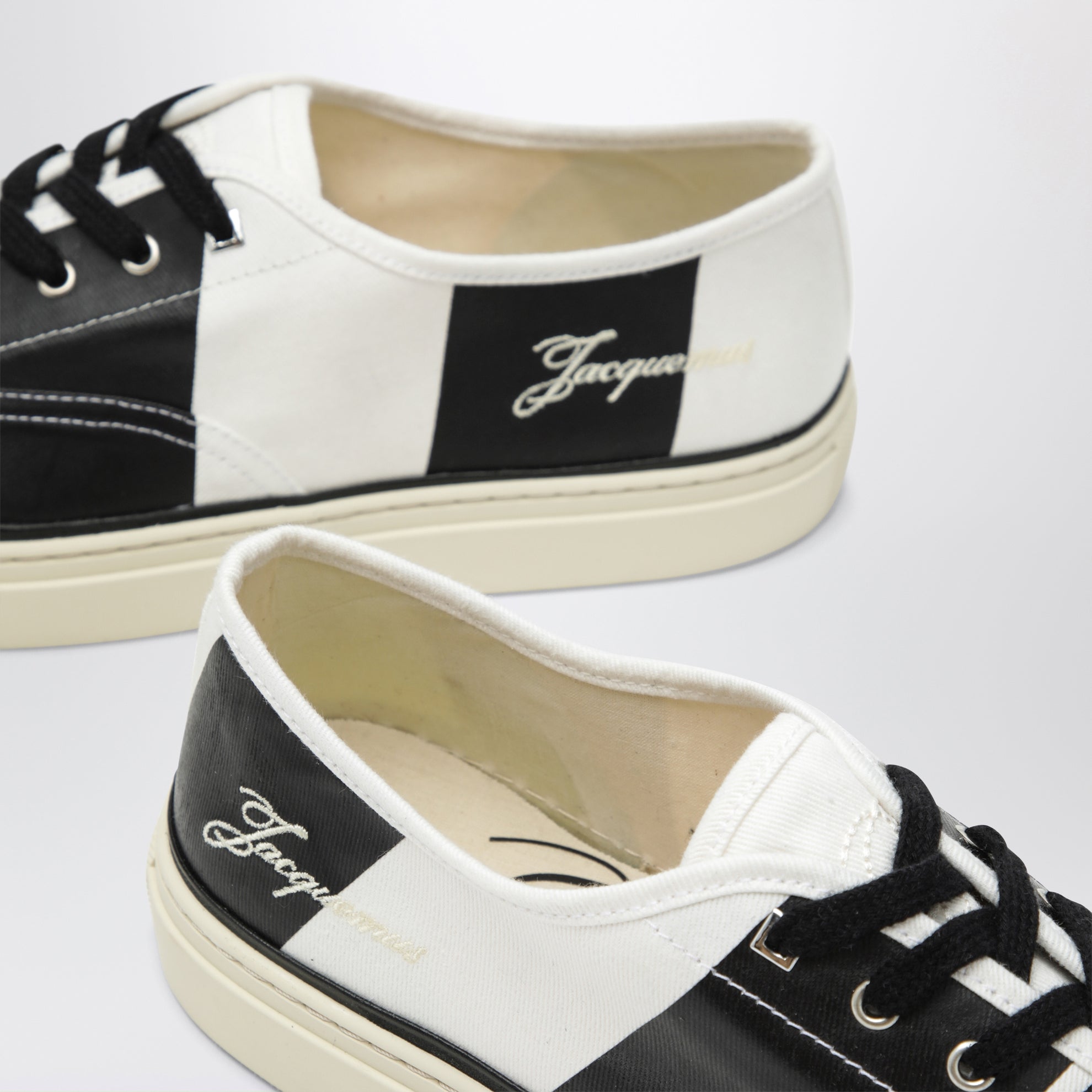 Sneakers Les Fefe in canvas bianco/nero