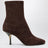Bottines marron en daim effet crocodile