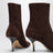 Bottines marron en daim effet crocodile
