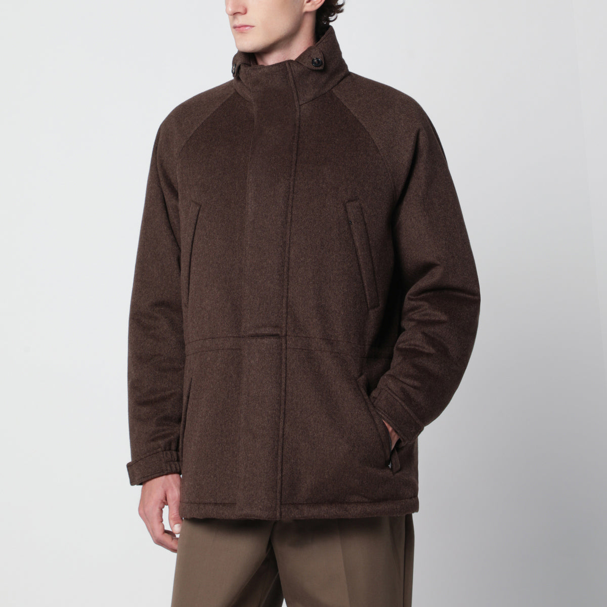 Giacca Icer marrone scura in cashmere