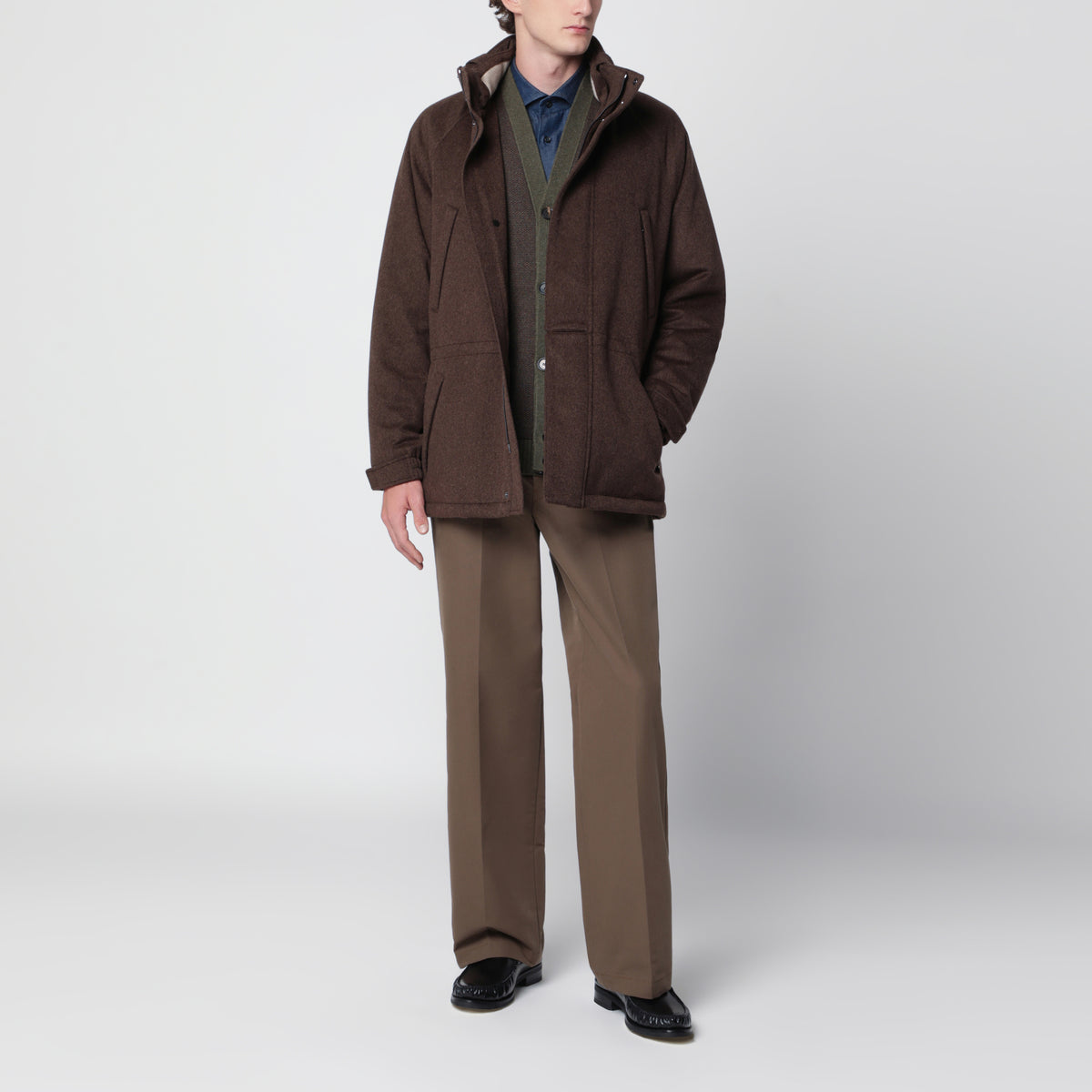 Giacca Icer marrone scura in cashmere