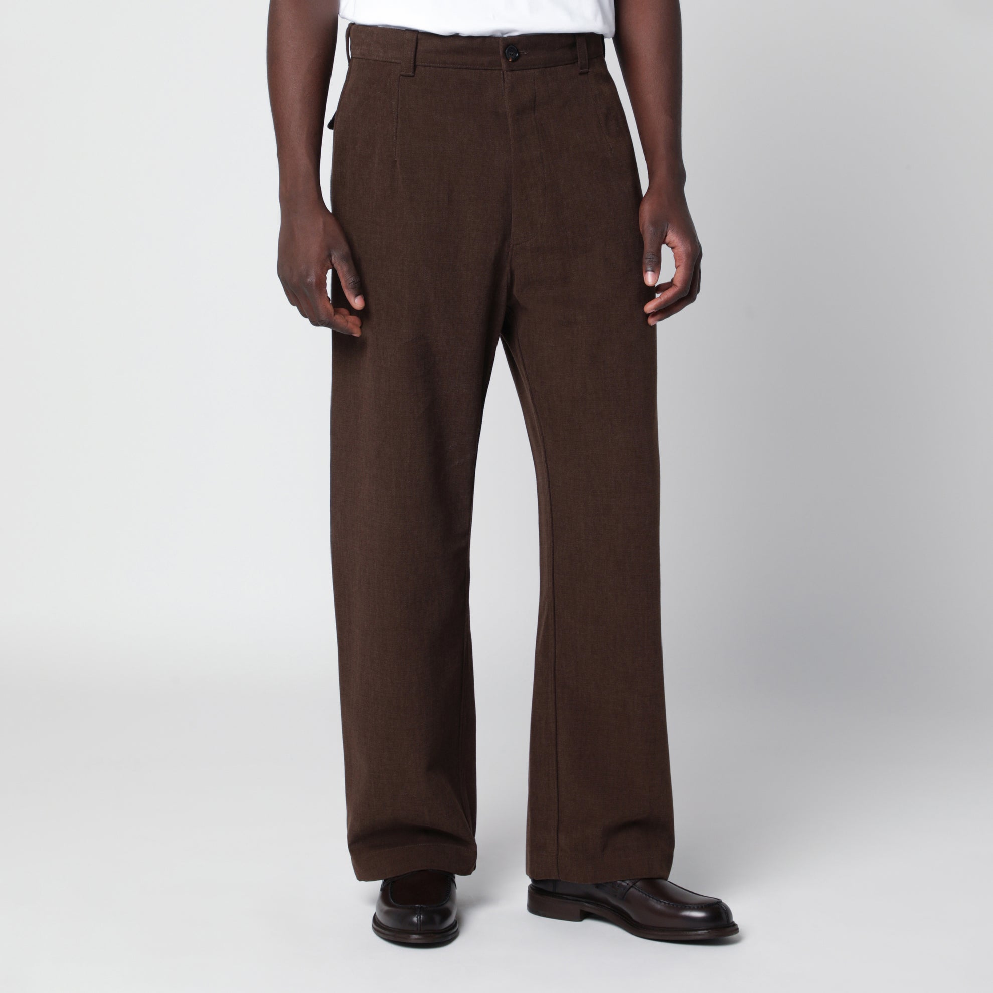 Pantaloni marroni in cotone