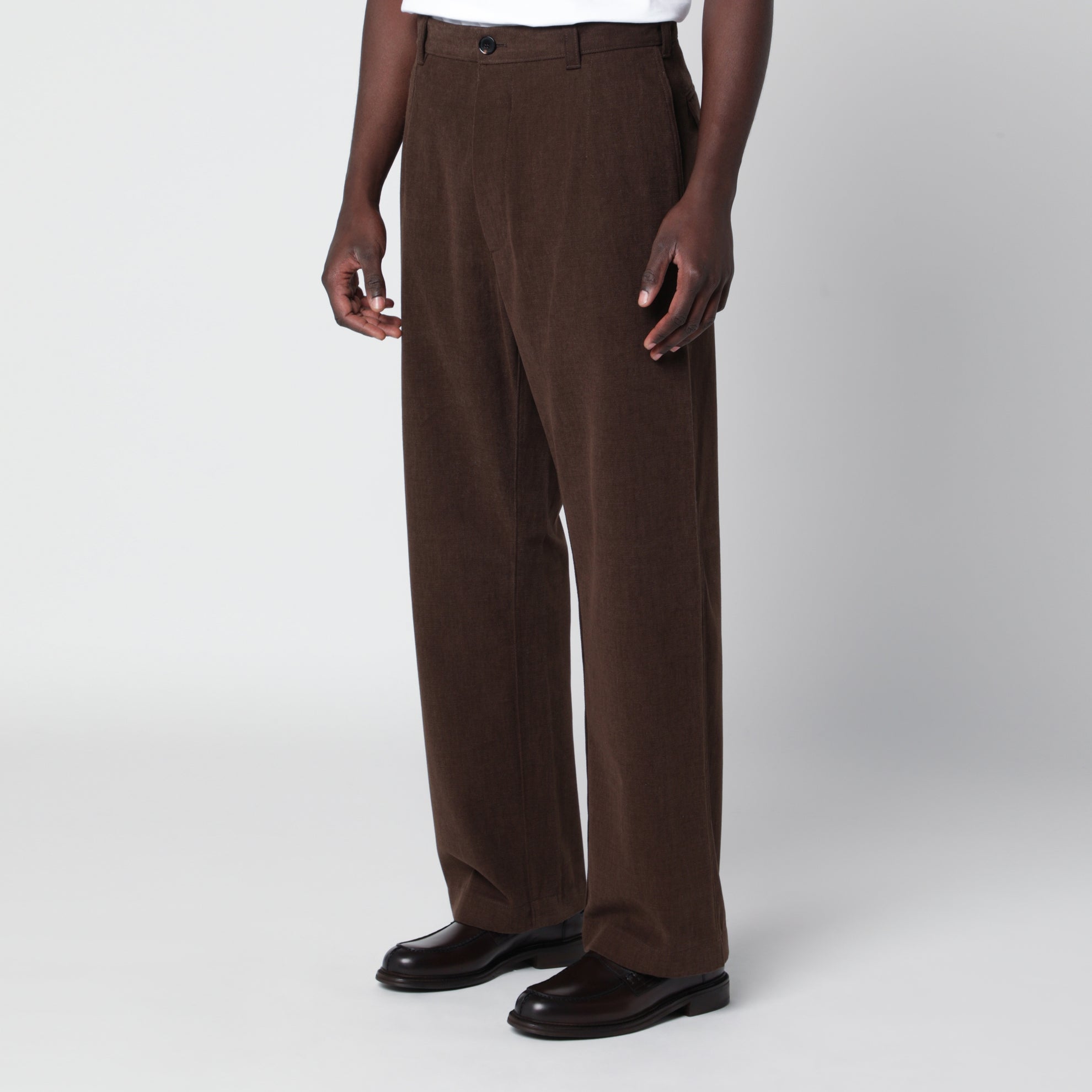 Pantaloni marroni in cotone