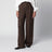 Brown check-pattern trousers in wool and cashmere