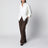 Brown check-pattern trousers in wool and cashmere