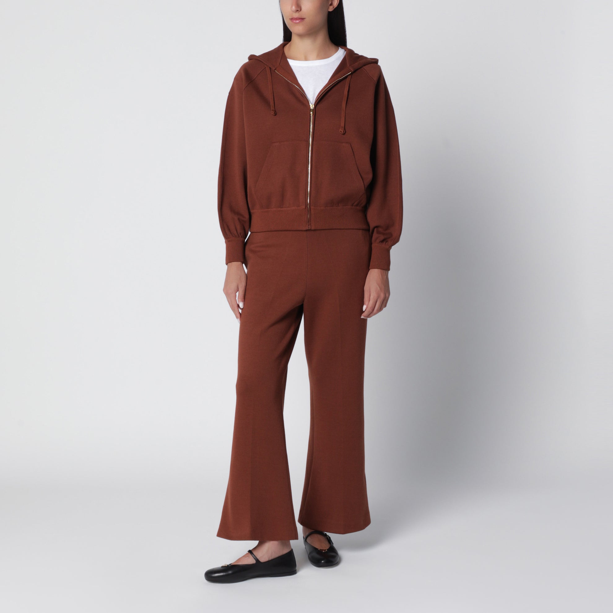 Pantalone Viera rosso in cotone e cashmere