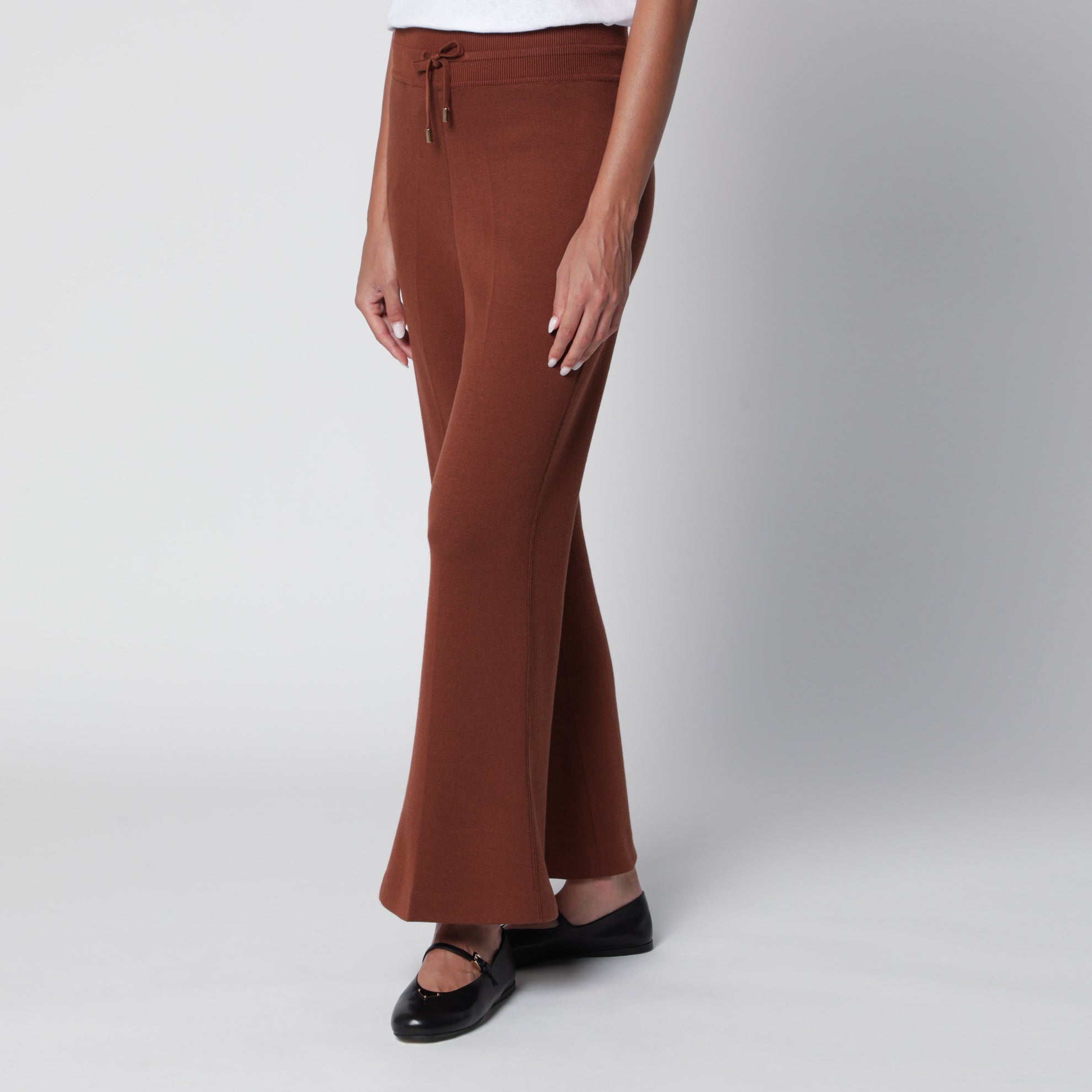 Pantalone Viera rosso in cotone e cashmere