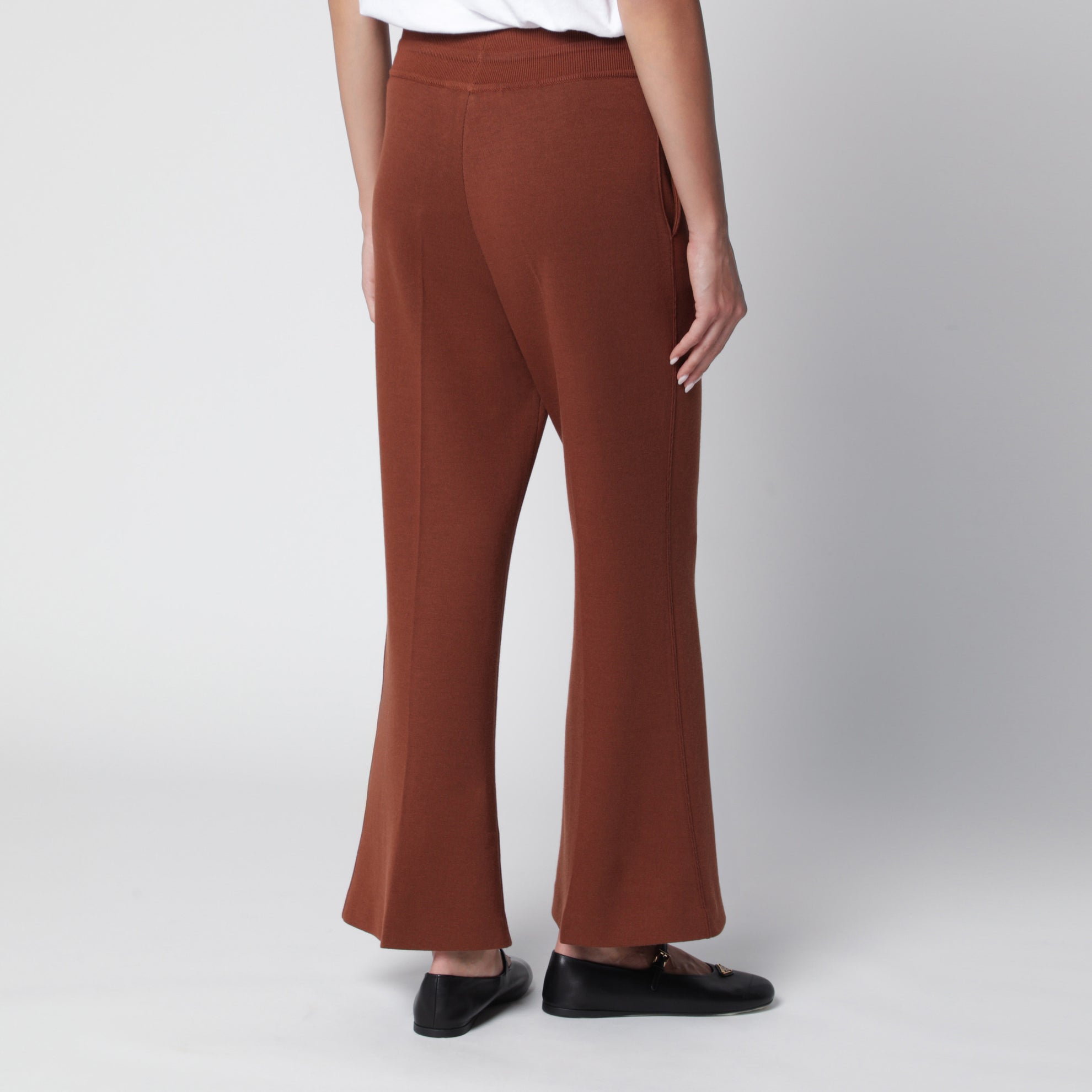 Pantalone Viera rosso in cotone e cashmere