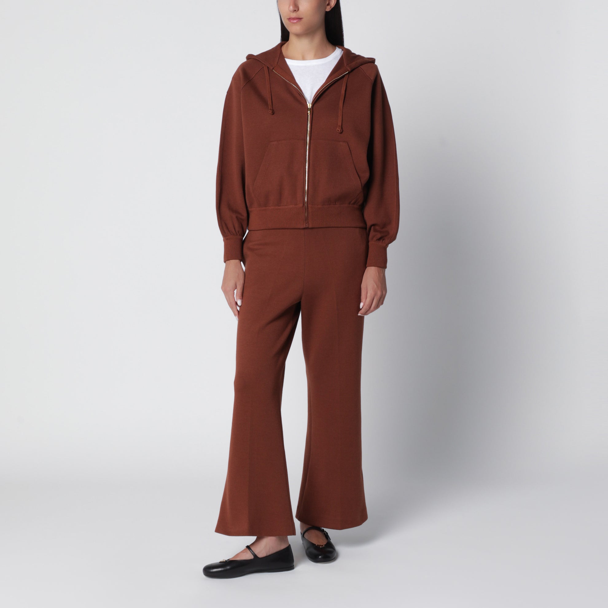 Brown cotton hoodie