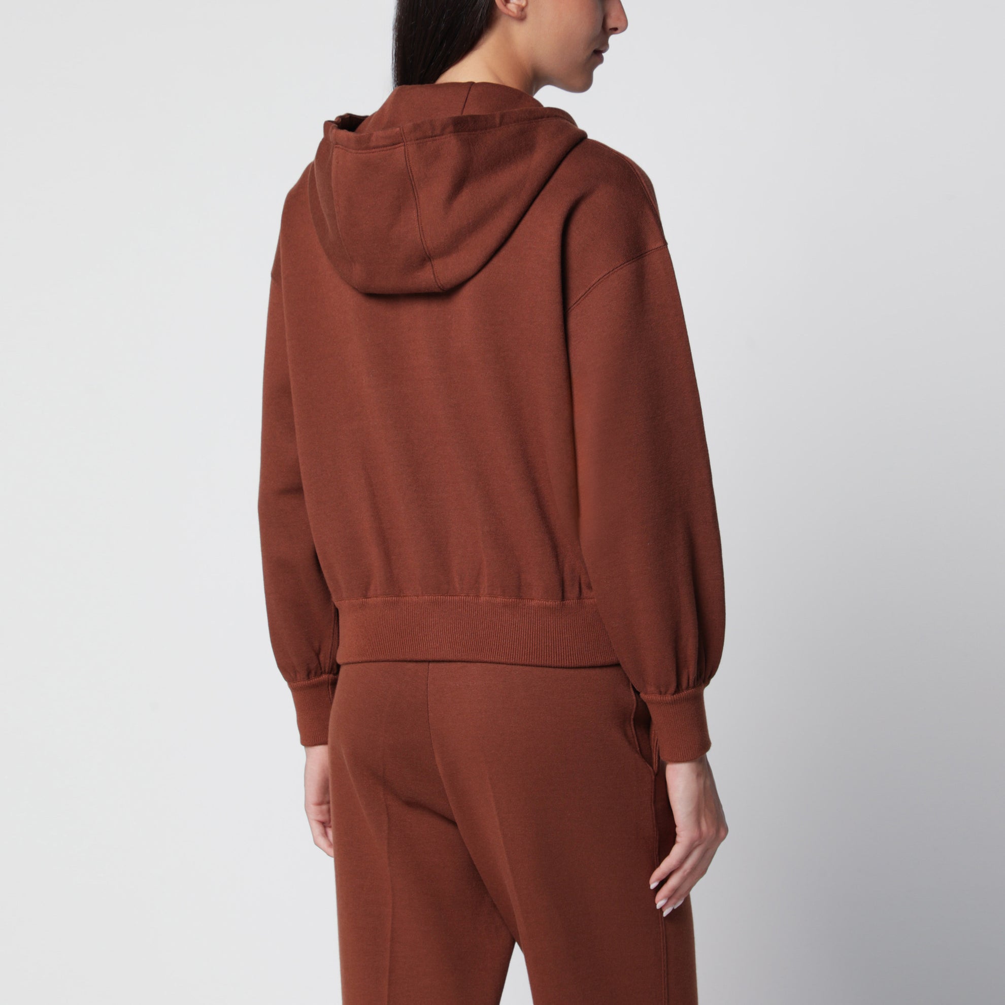 Brown cotton hoodie