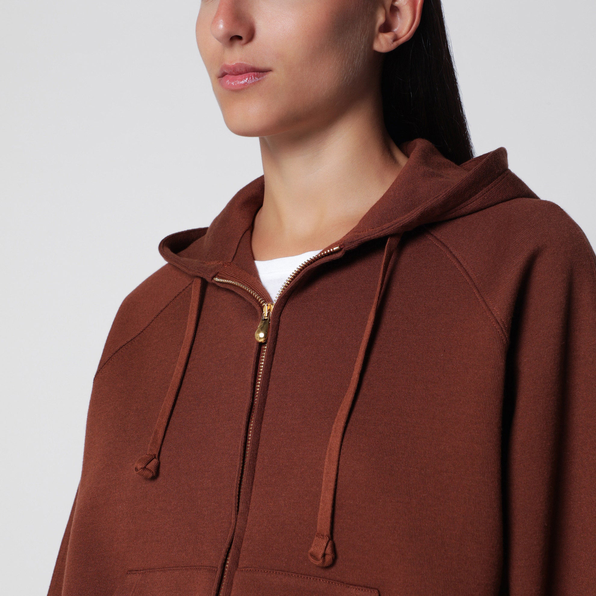 Brown cotton hoodie