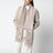 Sciarpa jacquard Anagram in lana e cashmere rosa / beige
