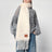 White wool and mohair scarf