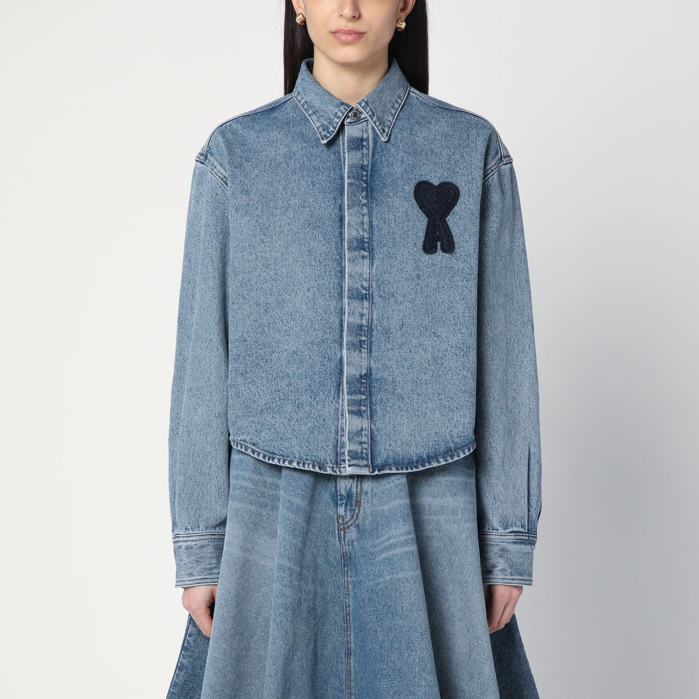 Jeansbluse Ami De Coeur aus Denim