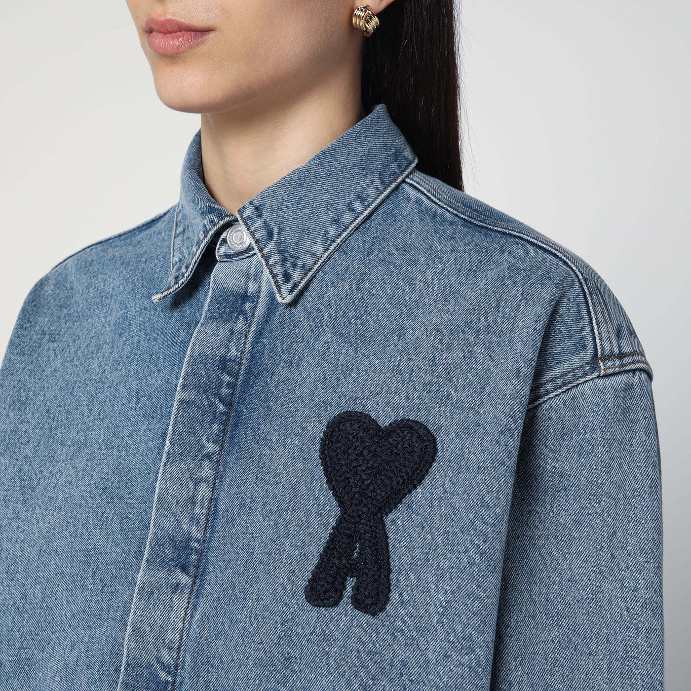 Jeansbluse Ami De Coeur aus Denim