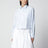 Camicia cropped Ami de Coeur a righe azzurra/bianca