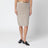 Beige sequin midi skirt