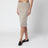 Beige sequin midi skirt