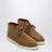 Beige suede lace-up ankle boots