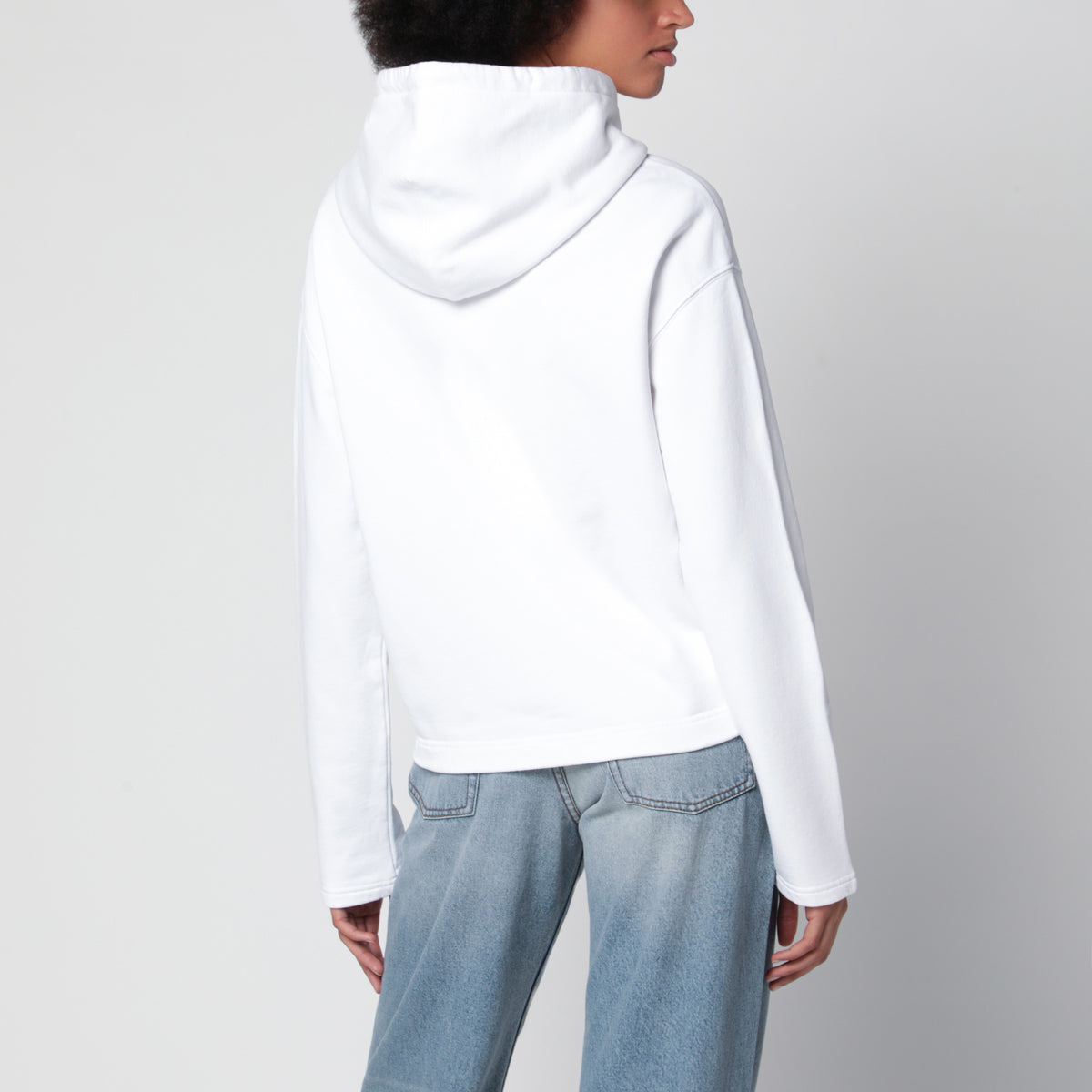 Weißes Ami de Coeur Kapuzen-Sweatshirt aus Baumwolle