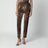 Pantaloni in tela di lana stretch stampa leopardo