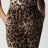 Pantaloni in tela di lana stretch stampa leopardo