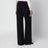 Pantaloni Double Pinch neri in lana vergine