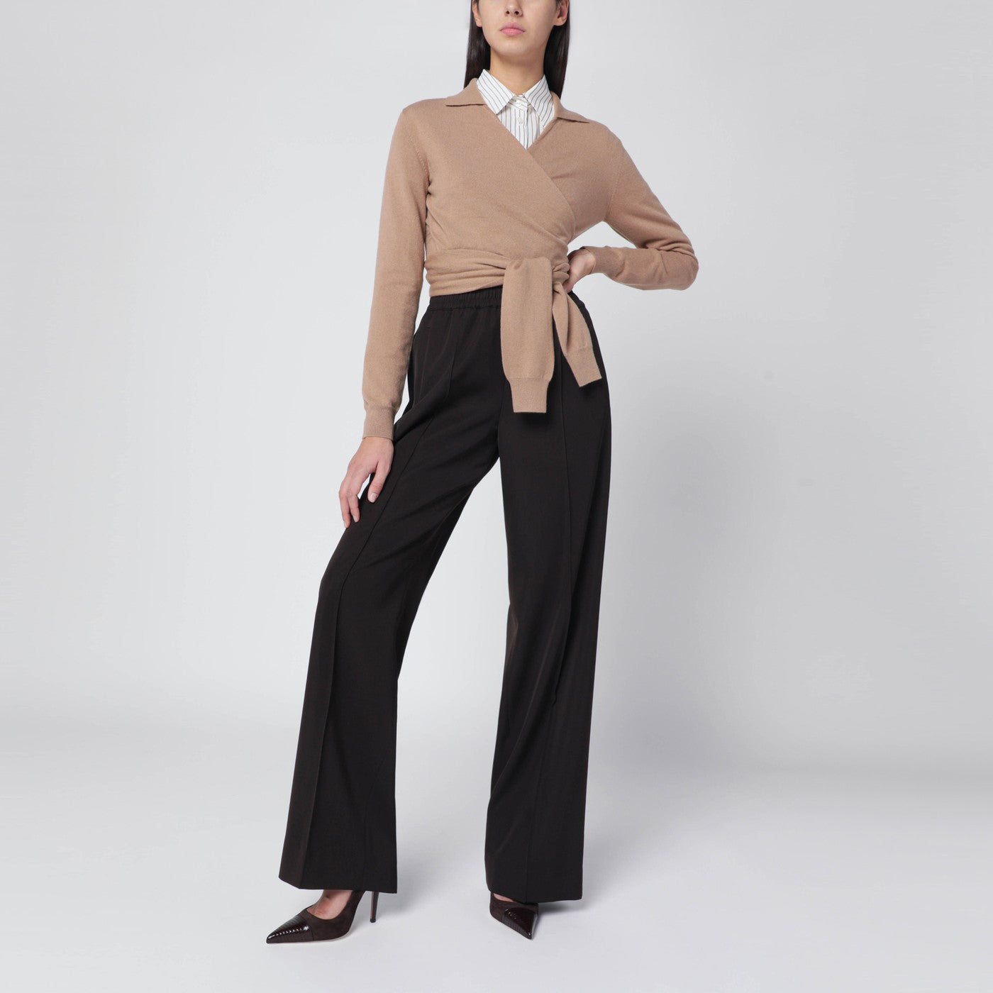 Pantalon marron en laine