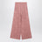 Pantaloni flare in pizzo cordonetto rosa polvere scuro