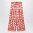 Wide-leg Majolica-print silk twill pants in orange