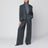 Wide dark grey striped trousers