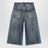 Bermuda in denim multicolore in cotone