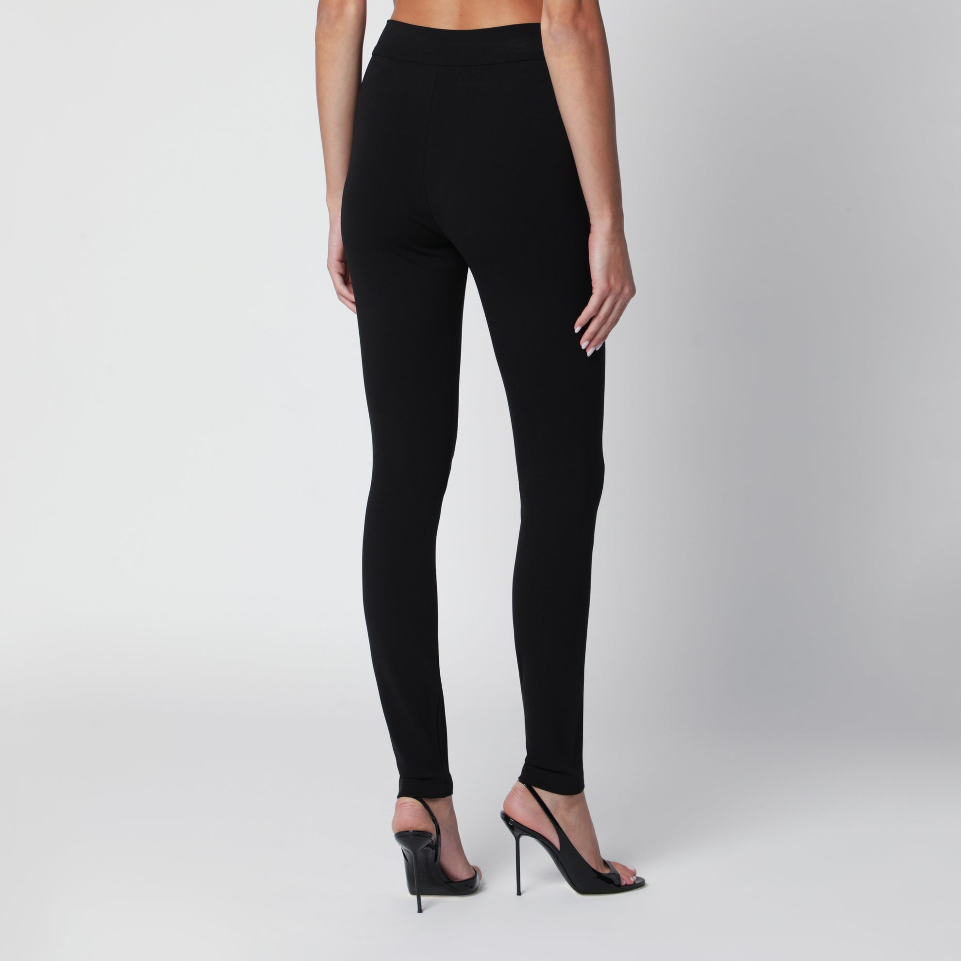 Schwarze Leggings aus Stretch-Jersey