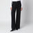 Schwarze Hose mit Gürtel und Nadelstreifenmuster