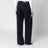 Pantalon noir ceinturé à motif rayures tennis