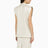 Gilet croisé argenté en coton mélangé