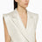 Gilet croisé argenté en coton mélangé